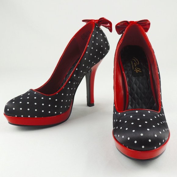 Pinup Couture Shoes - NWOB Pin Up Couture Pumps Black & Red Patent Heels